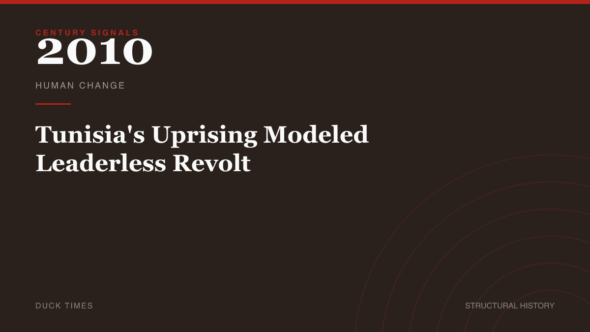 Tunisia's Uprising Modeled Leaderless Revolt
