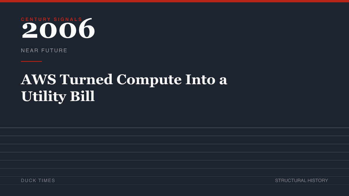 AWS Turned Compute Into a Utility Bill