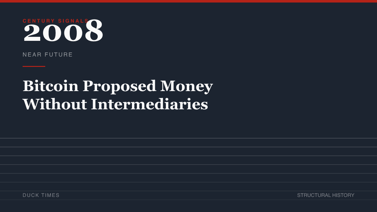 Bitcoin Proposed Money Without Intermediaries