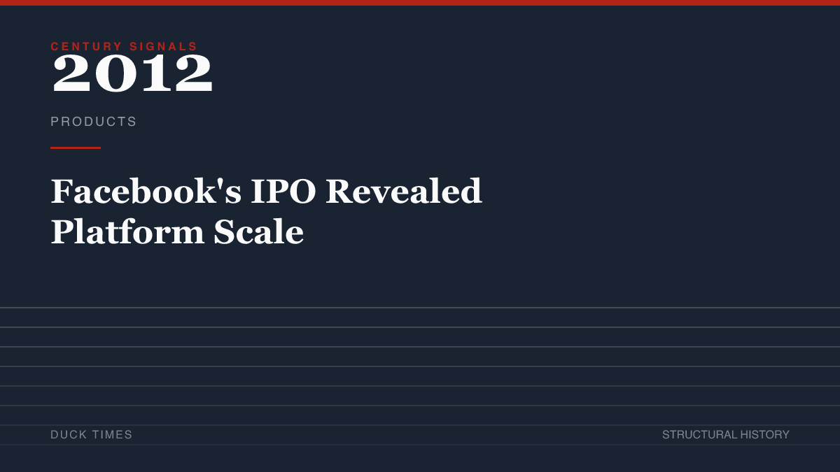 Facebook's IPO Revealed Platform Scale