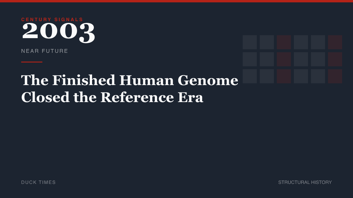 The Finished Human Genome Closed the Reference Era