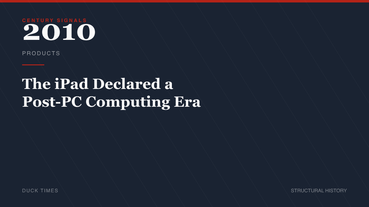 The iPad Declared a Post-PC Computing Era