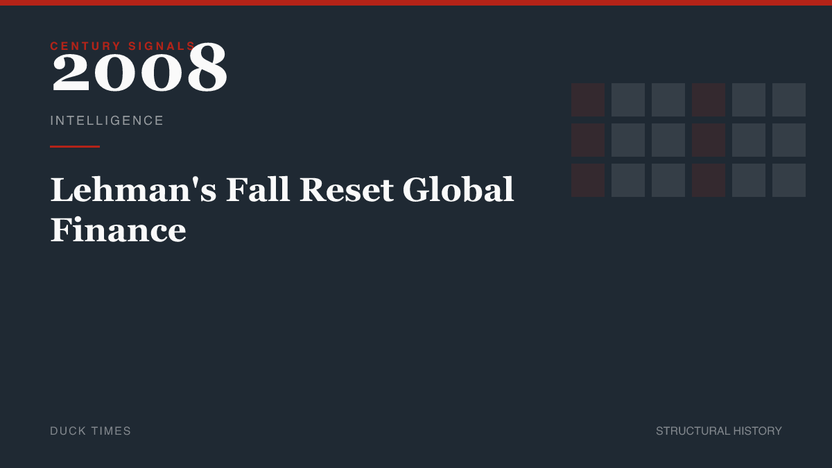 Lehman's Fall Reset Global Finance