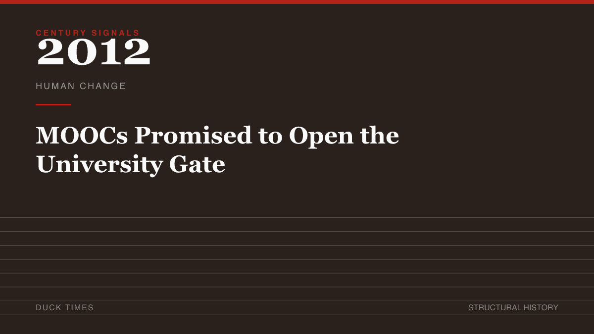 MOOCs Promised to Open the University Gate