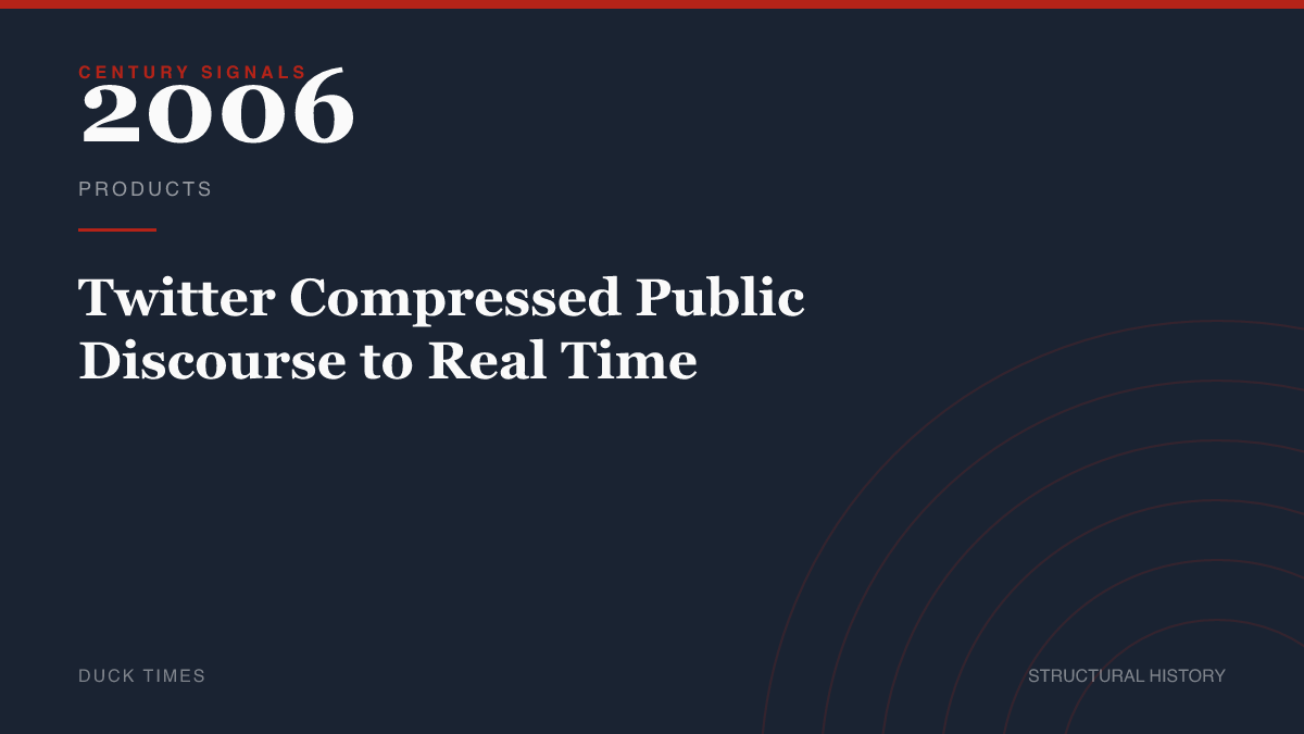 Twitter Compressed Public Discourse to Real Time