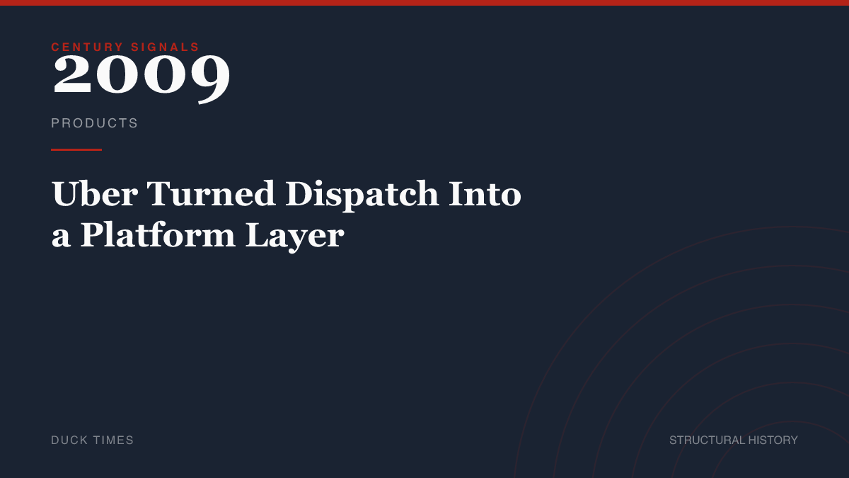 Uber Turned Dispatch Into a Platform Layer