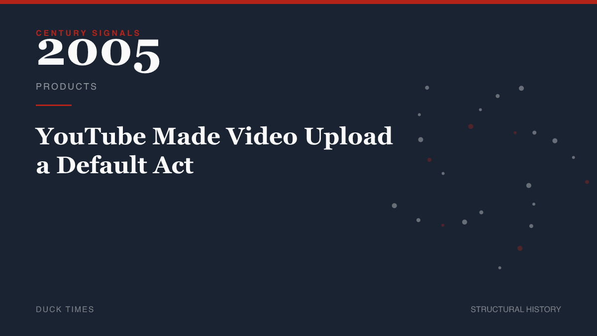 YouTube Made Video Upload a Default Act